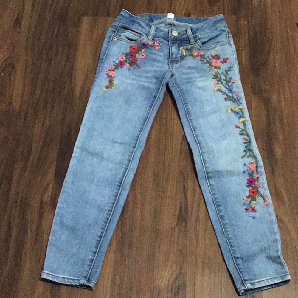 Girl skinny jeans (kids) floral